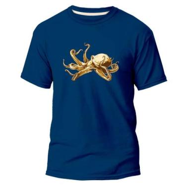 Imagem de Camiseta Básica Algodão Premium Estampa Digital O Polvo Gold - Pavesi,