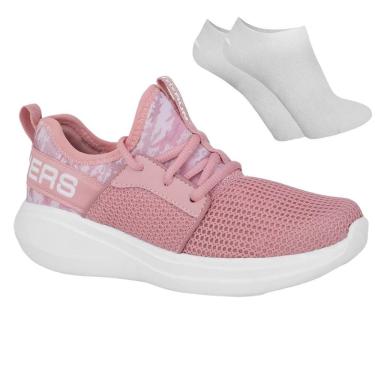 Imagem de Kit Tênis Skechers Go Run Fast Feminino + Par de Meia