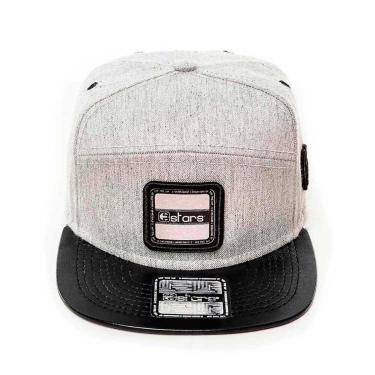 Imagem de Boné 6Panel Street Aba Reta Cinza e Preto Est-021 E-STARS-Masculino