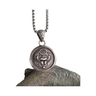 Imagem de Colar Com Pingente De Caveira De Touro Em Pedra Verde Gótica, Amuleto 
