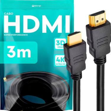 Imagem de 2X Cabo Hdmi Gold 3M Metros Mts 3D Full Hd Blindado Marqs Ho