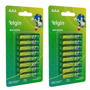 Imagem de Pilha AAA Alcalina Com 16 Unidades + 16 Unidades AAA Palito Alta Duração 1.5V
