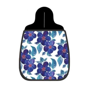 Imagem de Lixeira De Carro Organizador Lixinhocar Floral Azul Aquarela