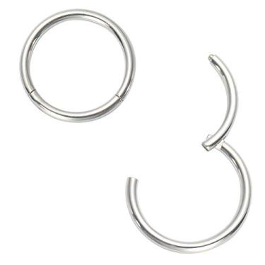 Imagem de Afftiny Piercing de nariz argola de septo 20G/18G/16G/14G/12G 316L brincos articulados de aço inoxidável cirúrgico sem costura, diâmetro 5 mm - 16 mm, ouro/prata/preto/ouro rosa/cor arco-íris, Metal,