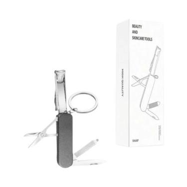 Imagem de Cortador De Unhas Multifuncional Em Aço Inoxidável Com Seis Funções, L
