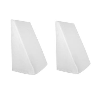 Imagem de Kit 2 Capas para Triângulo Malha 100% Algodão Branca Arrumadinho Enxov