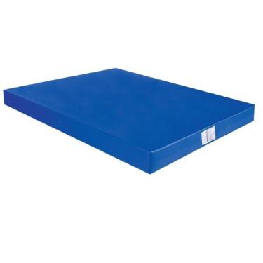 Imagem de Colchão Casal Hospitalar Impermeável Espuma D28 Tecido Sintético Azul 