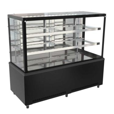 Imagem de Balcão Vitrine Seca 1,50 Metros Prime Preta Pbv15 220V - Venâncio