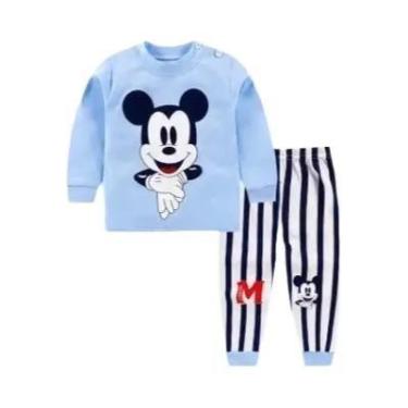 Imagem de Conjunto De Pijamas De Algodão Para Bebês Meninos E Meninas 0-4 Anos R