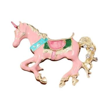 Imagem de Broches Esmaltados Vintage Estilo Corte Cavalo De Guerra Galopante Par