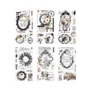 Imagem de Adesivos Decorativos Sombra De Flor 6pçs Colagem De Plantas Frescas Sc