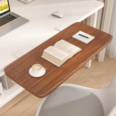 Imagem de Extensão de mesa de parede dobrável - Mesa dobrável flutuante para suporte de braço de cotovelo de computador - Extensor de mesa lateral com economia de espaço para uso doméstico e no escritório