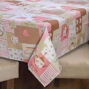 Imagem de Toalha P/ Mesa De 4 Lugares - Lindas Estampas Tecido Oxford Cor Café P