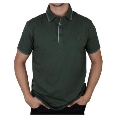 Imagem de Camisa Polo Masculina Dudalina Flex Verde Militar - 7743109-Masculino