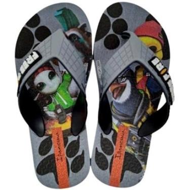 Imagem de Chinelo de Dedo Infantil Masculino Ipanema Free Fire 26966 - Azul/Vermelho - 25-Masculino