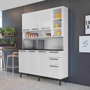 Imagem de Cozinha Compacta Itatiaia Florença 140 em Aço 8 Portas 2 Gavetas, Bran