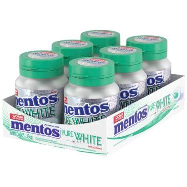 Imagem de Gomas de Mascar Mentos Pure White Spearmint Sem Açúcar Sabor de Hortel
