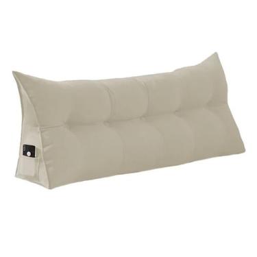 Imagem de Almofada de Apoio para Cabeceira 90cm Suede Várias Cores - Estopar, Su
