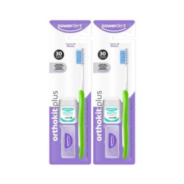 Imagem de Kit 2 Orthokit Plus Passador de Fio Dental 25m Limpeza Eficiente Entre