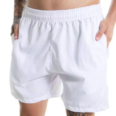 Imagem de Short Academia Masculino Praia Com Lycra Tactel Liso Bermuda-Masculino