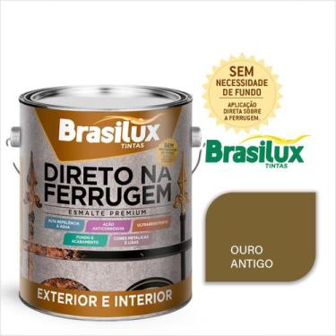 Imagem de Tinta Esmalte Direto Na Ferrugem 3,6 Litros Brasilux Escolha sua Cor S