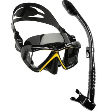Imagem de Kit de Mergulho Máscara+Respirador Cressi Pano 4+Super Dry-Unissex