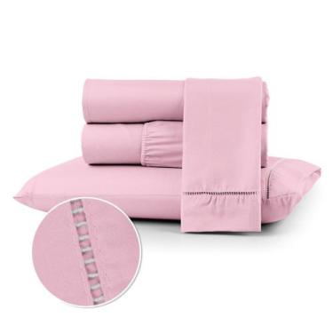 Imagem de Kit Jogo Lençol Cama Box Casal Queen 400 fios Micropercal 03 Peças Pon