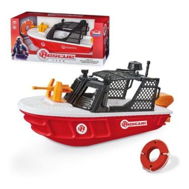 Imagem de Barco Rescue Team Bombeiro Resgate Brinquedo Miniatura - Usual Brinque