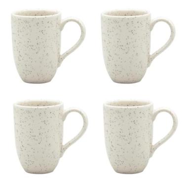 Imagem de Conjunto Com 4 Canecas 350 Ml Flat Chuvisco Oxford