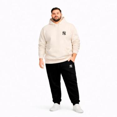 Imagem de Conjunto de Moletom Plus Size Blusa Canguru e Calça de Frio G1 a G5 Ta