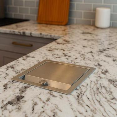 Imagem de Lixeira Cozinha Embutir Granito Inox 304 Não Enferruja 3l - Eletrocuba