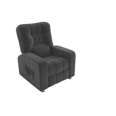 Imagem de Poltrona Reclinável Azera Veludo Cinza Matrix
