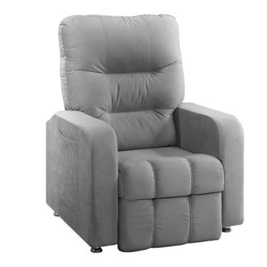 Imagem de Poltrona Do Papai Reclinável Maldivas Suede Diferencial De Conforto Cinza Speciale Home