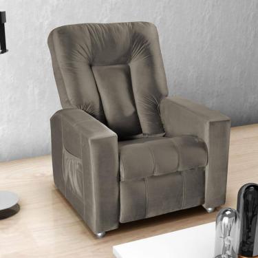 Imagem de Poltrona Reclinável MX5 Pallas Encosto Reclinável Veludo Café Matrix