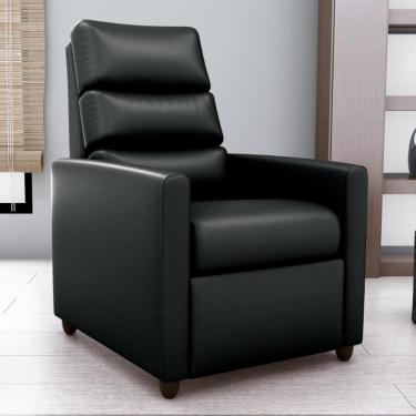 Imagem de Poltrona Reclinável Do Papai Neiva Couro Sintético Preto Casa H