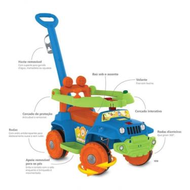 Imagem de Carrinho Baby Banjipe Passeio E Andador Bandeitante Azul