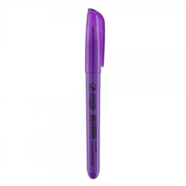 Imagem de Marca Texto Escolar Fluorescente BRW Modelo Violeta com Ponta Chanfrada 4.0 mm Embalage...