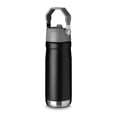 Imagem de Garrafa Térmica 650ML com Alça para Bebidas Quente Ou Gelada em Aço Inox Parede Dupla V...