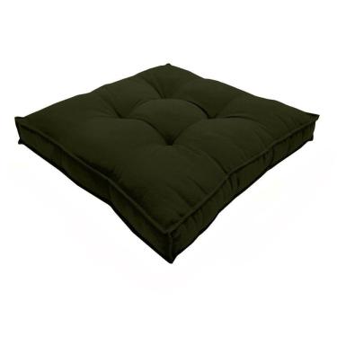 Imagem de Almofada Futon Cadeiras Bancos áreas 60x60 Cm Verde Musgo