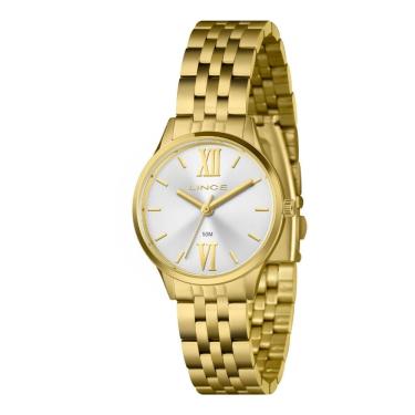 Imagem de Relógio LINCE feminino prata dourado LRGH290L30 S3KX