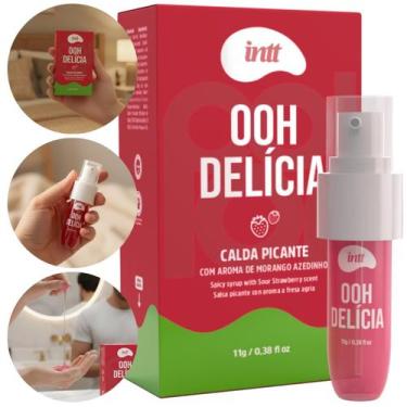 Imagem de Ooh Delícia Intt Calda Beijável Picante Pulsante Morango Azedinho11g -