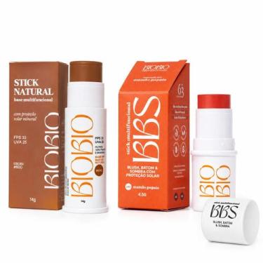 Imagem de Kit Base Multifuncional Biobio FPS33 Cor Cacau 600 + BBS Mamão Papaia 