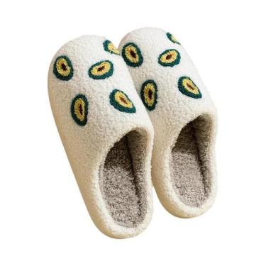 Imagem de Pantufas Femininas De Algodão Quentes Para O Inverno, Com Estampa De A