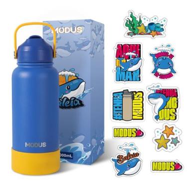 Imagem de Garrafa Térmica Água Café Suco Inox 1L MODUS Esportiva Academia com Ba