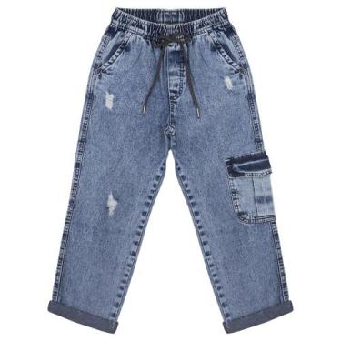 Imagem de Calça Juvenil Look Jeans Cargo Vintage Jeans, 18