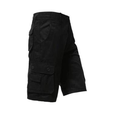 Imagem de Bermudas Cargo Masculinas Tamanho Grande Esportivas Hip Hop Streetwear