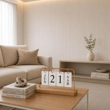 Imagem de Calendário De Mesa Permanete Rosê Decorativo Com Plaquinhas - Fwb, Ros