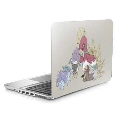 Imagem de Skin Adesivo Protetor para Notebook 14 Wide Pokémon Cães Ho-oH d18