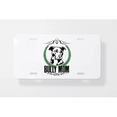 Imagem de Bullymom V1 Capa para placa de licença - Capa para placa de carro nova para carro - Capa para moldura da placa de carro 15 x 30 cm