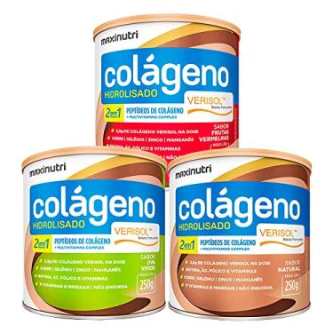 Imagem de 03 Colágeno Hidrolisado Verisol Lata 250g Sabores Maxinutri